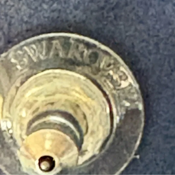 Rare Swarovski Blue Pear-Cut And Clear Crystals Vintage Drop Earrings 19mm - Picture 9 of 16